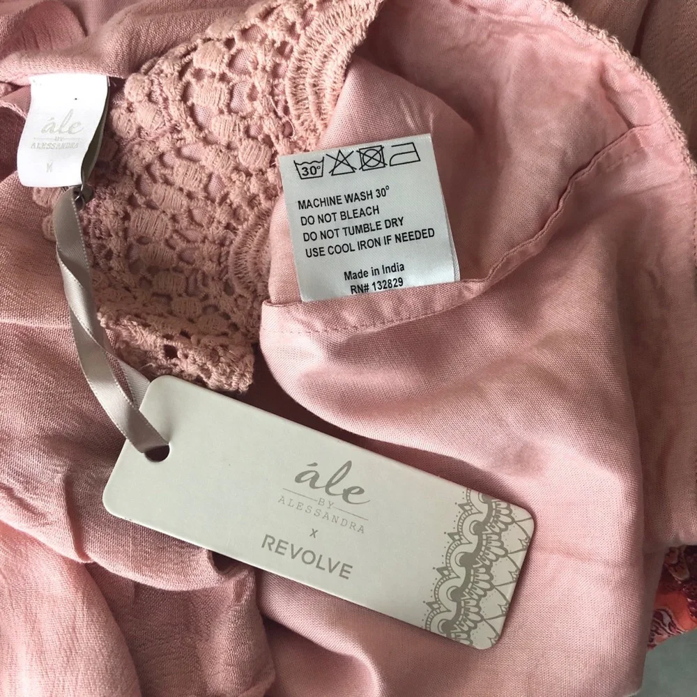 Ale by Alessandra Leticia Romper NEW Tea Rose M XS - Picture 10 of 10